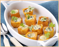Bocconcini di patata dolce al Blu di Moncenisio