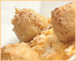 Gnocco ripieno con Fonduta di Branzi