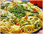 Spaghetti con asparagi e bitto