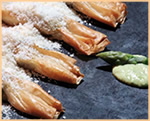Strudel di pasta phillo agli asparagi e Grana Padano