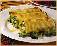 Cannelloni ai broccoli e taleggio